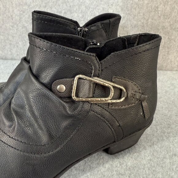 Earth Origins Womens Size 9 M Black Booties Boots Low Heeled Maggie Side Zip - Picture 8 of 16
